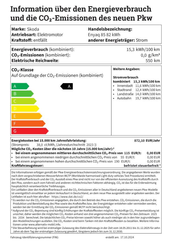 Enyaq Pkw Label