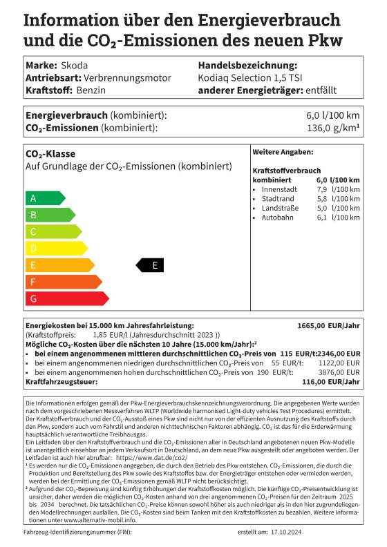 Kodiaq Pkw Label